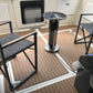 Teak with Black Caulking Marine Decking