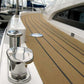 Teak with Black Caulking Marine Decking