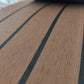 Teak with Black Caulking Marine Decking